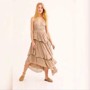 Free People - Drop Dead Beauty Tiered Maxi Dress in Ivory (Size S)